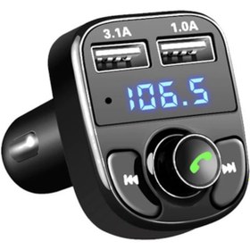 Resim Bluetooth Araç Kiti Fm Transmitter Sd Kart Usb Girişli Modülatörü 