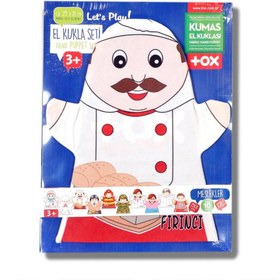Resim Tox 10 Parça Meslekler El Kukla Set , Eğitici Oyuncak 