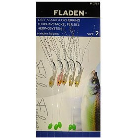Resim Fladen F1279-2 Fladen Sabiki Lumi Shrimp Kanca No:2 5'li Lüfer Palamut Levrek Çaparisi 