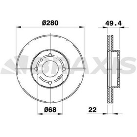 Resim BRAXIS On Fren Dıskı Aynası Havalı Nıssan Prımera P11 1.8 2.0 96-02 Almera Iı 00-06 (28 