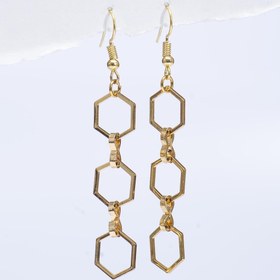 Resim New Obsessions Geometrik Figürlü Sallantılı Minimal Küpe 