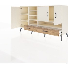 Resim Kronos Konsol 8 Raflı 2 Çekmeceli 3 Kapaklı 176x59x99 Aytaşı-ayta Aytaşı-aytaşı/çam 