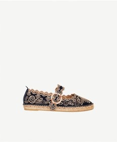 Resim Yargıcı Nakış İşlemeli Mary Jane Espadril 26ykay4047x 004 Lacivert 