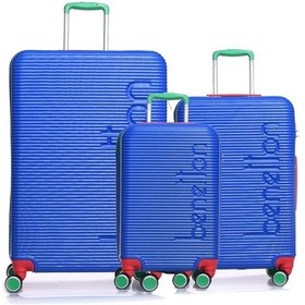 Resim United Colors Of Benetton 3'lü Valiz Seti Sax Bnt500 Saks Mavi 
