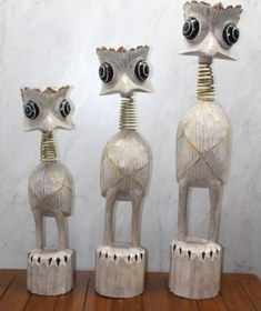 Resim Ahşap 3'lü Deve Kuşu Seti 90 Cm - 9091765963410del 