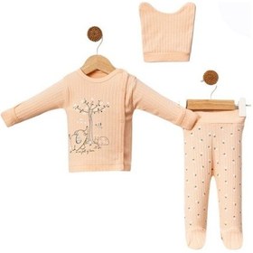 Resim Babycan 9371 Papatya Kirpi Yenidoğan Üçlü Takım Somon Çok Renkli 