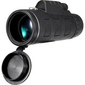 Resim Maiyame 40x60 Taşınabilir Mini Monoküler Teleskop, Telefon Bağlantılı, Av Ve Kuş Gözlem İçin Yüksek Performanslı Optik Mercek Siyah 