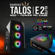 Resim gamdias Gamdıas Talos E2 Elite Tempered Glass Argb 600w Gamıng Kasa 