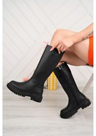 Resim 812-340 Siyah Fermuarlı Günlük Kadın Çizme Resimdeki Renk 