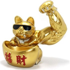 Resim Polyester Şanslı Kedi Figürü Dekoratif Hediyelik - 