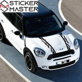 Resim Mini Cooper Kaput Şeridi | R56, F56 ve Tüm Modeller İçin Union Jack Bonnet Stripe - Turuncu 