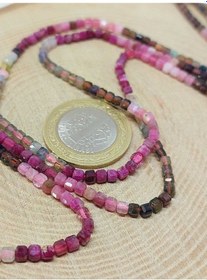 Resim Yasamtohumu Turmalin Taşı Küp Şekilli Dizi 2.5mm 56016 Çok REnkli Çok Renkli 