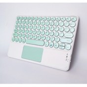 Resim TECHNOM Tüm Cihazlara Uyumlu Touchpad Akıllı Dokunmatik Ekranlı Kablosuz Bluetooth Klavye Yeşil 