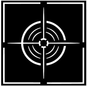 Resim Geometrik Hedef Sticker Oto Motor Laptop Duvar Folyo Sticker 25 X 25 Cm 