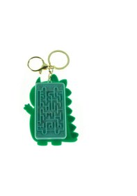 Resim Hesap Makinesi Dino Mini Anahtarlıklı Labirent Oyunlu Yeşil 