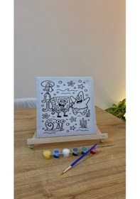 Resim Süngerbob Tuval Boyama Seti 
