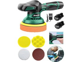 Resim Dragro Alman 598 Vf Orbital Devirli Kömürsüz Akülü Araç - Parke - Mermer - Ahşap Polisaj Cila Makinesi 