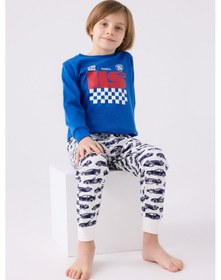 Resim Rolypoly Erkek Çocuk Mavi Pijama Takımı 5274-45623 Mavi 