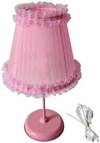Resim TEKAY AYDINLATMA Pembe Fırfırlı Yatak Odası Kız Çocuk Odası Abajur Pembe Ayaklı pembe 