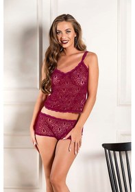 Resim Devore Transparan Atlet, Boxer Takım Bordo Mgp31833 Bordo 