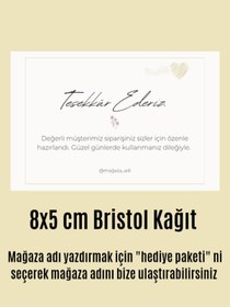 Resim Quun Mağazanıza Özel Teşekkür Kartı 100 adet 