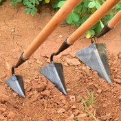 Resim Ev Bahçesi ve Tarım İçin Üçgen Şekilli Elle Çapa - Çeşitli, Dayanıklı ve Ergonomik Tasarım, Elektrik Olmadan Toprağı Ekip Biçmek İçin İdeal 