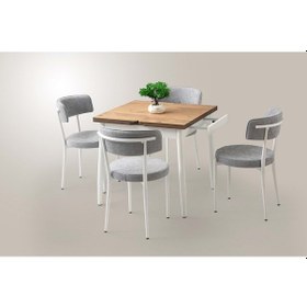 Resim Diş Budak Gözde Sandalye 80+80 75 Kıvılcım Açılabilir Masa Takımı Kahverengi 