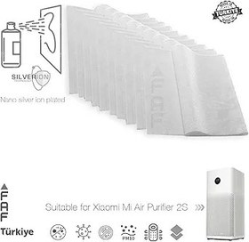 Resim Faf Fresh Air Filter 10 Adet Xiaomi Purifier 2S Filtre İle Uyumlu Uyumlu Gümüş İyonlu Elektrostatik Toz Tutucu Ön Filtre 