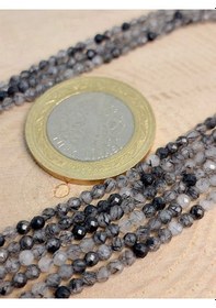 Resim Bileklik Boy Rutil Kuvars Taşı Dizi 2mm 45458 Yarım Dizi 17cm Uzunluğundadır Çok Renkli 