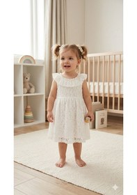 Resim Çikoby Kız Bebek Dantelli Elbise Ckb-50504 Beyaz 