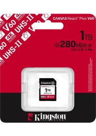 Resim Kingston SDR2V6 Canvas React Plus V60 1 TB SD Hafıza Kartı 