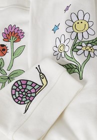 Resim Çocuk Çiçek Desenli Eşofman Altı - Çiçek Deseni - 10Y 
