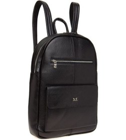 Resim Bilik Deri Siyah Rölax Deri Unisex Sırt Çantası ÖN 7010 