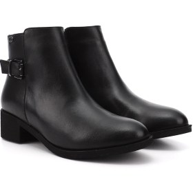 Resim Gönderi R Kadın Siyah Fermuarlı Kalın Topuklu Hakiki Deri Bot Gkzb13450415 Siyah 