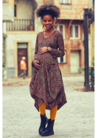 Resim Los Banditos V Yaka Balon Etekli Hamile Elbise (498195995) 