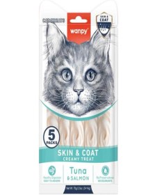 Resim Wanpy Skin&coat Sıvı Kedi Ödülü Cilt Ve Tüy Sağlığı İçin 5x14gr 