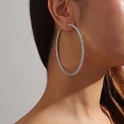 Resim Kadınlar için 1 Çift Halka Küpe - Parıldayan Taşlı Blingbling Şık Minimalist Tasarım, Rock Parti Randevu Günlük Kıyafetler için 9 Boyut, Dayanıklı Hafif Takı Hediyesi, Sevimli Küpeler, Çok Yönlü Aksesuarlar, Göz Alıcı Taşlar, Şık Aksesuar 