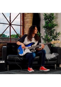 Resim Midex Cbg-460bl 46 İnç 4/4 Yetişkin Amfili Bas Gitar Seti Blue 