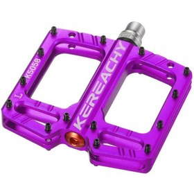 Resim motosergen Kereachy 3 Rulmanlı Ultralight Alüminyum Alaşımlı Mtb Bmx Geniş Platform Bisiklet Pedalı Mor 