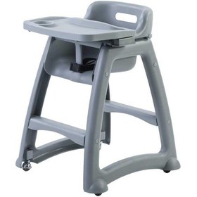 Resim Gri Plastik Mama Sandalyesi 