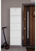 Resim Ceha Kilitli 5'li Metal Ayakkabılık - Kar Beyaz K.AYK-5 /AB9003/KL Beyaz 