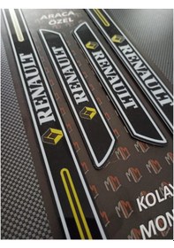 Resim Renault Zoe Piano Black Kapı Eşiği 4'lü Set 