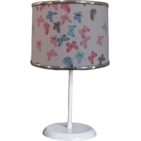 Resim Onay Kelebekli 2.li Set M-483 Kumaş Kaplama Yatak Odası Genç ve Çocuk Odası Avize ve Abajur Takımı 