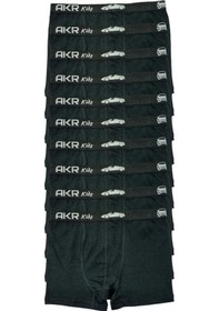 Resim Uniquetrenders Erkek Çocuk 10'lu Pamuklu Boxer Siyah 