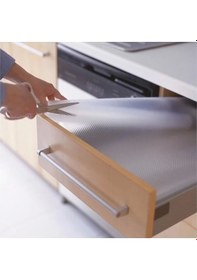 Resim 45 Cm X 2 Metre Kaymaz Dolap Içi Çekmece Raf Örtüsü Kaydırmaz Raf Örtüsü Çok Renkli 