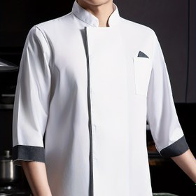 Resim 1. Restoran Uzun Kollu İş Giysileri, Otel Restoran Uzun Kollu Erkek Giysileri, Arka Mutfak, Fırın, Batı Restoranı, Fırın, Okul Kantine, Erkek Süper Şef Üniforma 