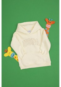 Resim U.S. Polo Assn. Kız Çocuk Krem Kapüşonlu Şardonlu Basic Sweatshirt 50314311-VR256 