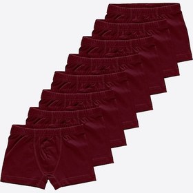 Resim Malabadi Erkek Çocuk Bordo 8'li Paket Pamuk Elastan Boxer 8m209 