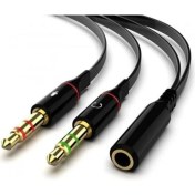 Resim Platoon PL-8815 Mikrofon Kulaklık Ayırıcı Kablo 20CM 