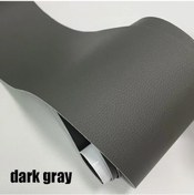 Resim Kendinden Yapışkanlı Deri Tamir Bandı Yama Kanepe Araba Koltuğu Mobilya İçin Dark Gray 7.6x152cm 